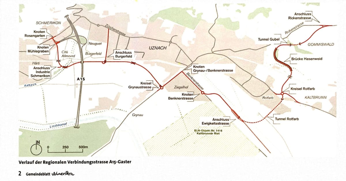 FDP Schmerikon zur A15-Gaster Projekt-Präsentation vom 3. Juli 2024